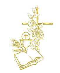 holy communion icon Vector Image