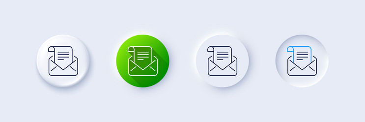 mail newsletter line icon read message vector image