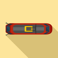 Top view tram icon flat style vector