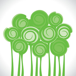 Abstract green tree vector