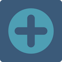 create flat cyan and blue colors rounded button vector image