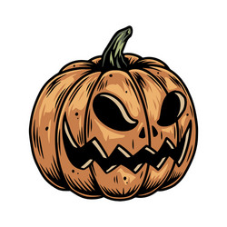 Premium Vector  Scary face pumpkin illustration vector concept