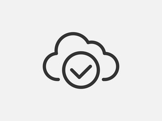 technology icon cloud computing connection big vector image