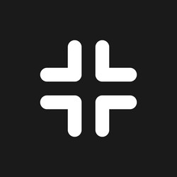 exit full screen dark mode glyph ui icon vector image