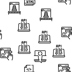 front end development seamless pattern vector image