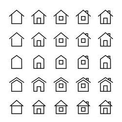 Home icon flat vector