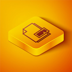 isometric line mp3 file document download vector image