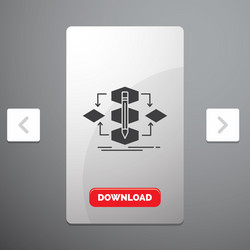 Process Flow Icon - Algorithm Model vector image