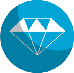 sticker beautiful gem diamond to luxury use vector