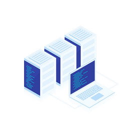 concept of web hosting vector image