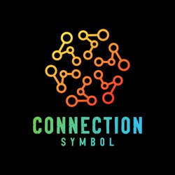 dot circle connect for atom molecule digital data vector image