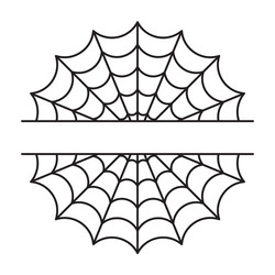 spider web split name frame halloween cut file vector image