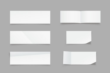 paper lists with different folds in set vector image