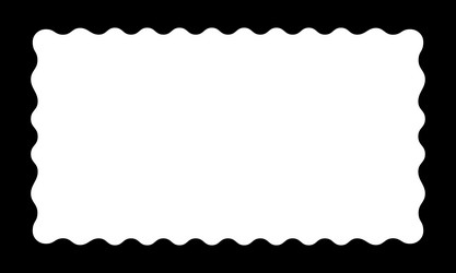 rectangle frame with curvy inner edges vector image