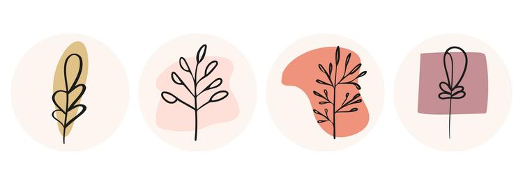 a set of abstract background images with rounded vector image
