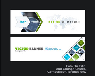abstract set of modern horizontal website vector image