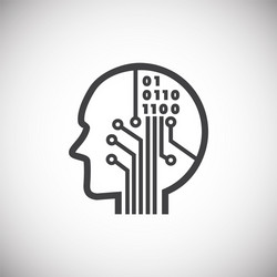ai icon on background for graphic and web design vector image