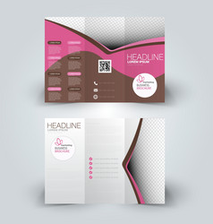 Dance academy tri-fold brochure design Royalty Free Vector