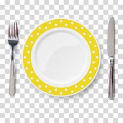 empty yellow with polka dot color pattern vector image