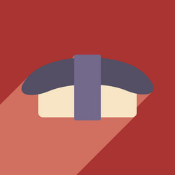 flat with shadow icon and mobile application vector image