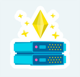 mining farm computer hardware cryptocurrency vector image