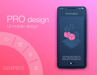 mobile phone application for analytics stock vector image