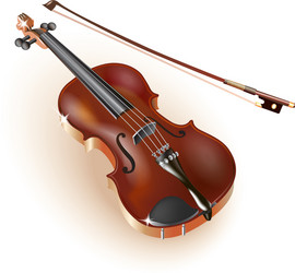 Classical violin on musical notes background Vector Image