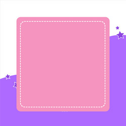 dashed line blank square in color thin and thick vector image