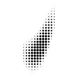 halftone dots curved gradient pattern vector