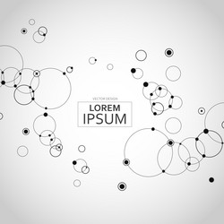 abstract dots and circles line connected minimal vector image