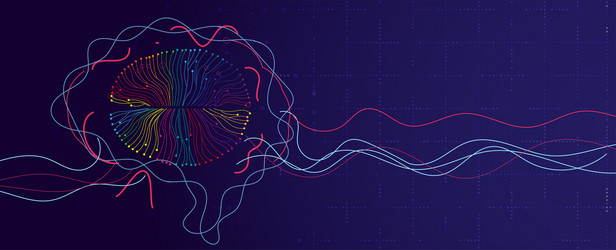 artificial intelligence technology web background vector image