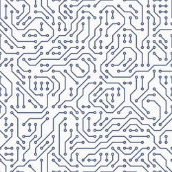 Seamless circuit board digital technology Vector Image