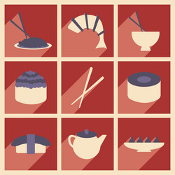 flat with shadow concept and mobile application vector image