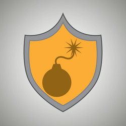 Symbol bomb danger data vector