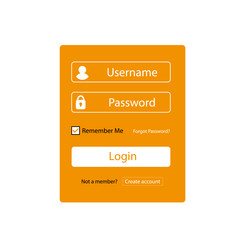 sign in ui and ux for web log design vector image