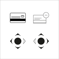web simple linear icon setsimple outline icons vector image
