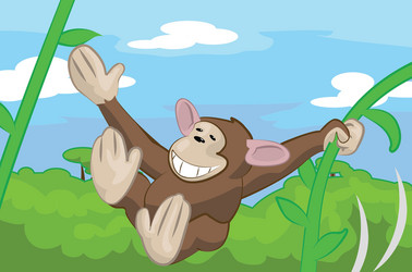 cute monkey vector