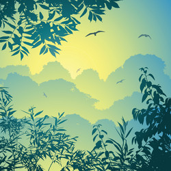 Forest landscape Royalty Free Vector Image - VectorStock