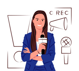 journalist in shadow sharp lines style vector image