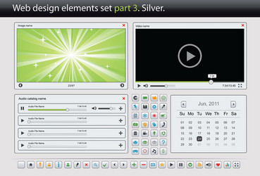 Web design elements set part vector