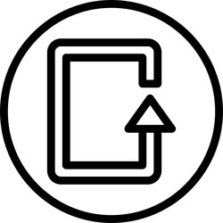 arrow loop up linear style icon design vector image