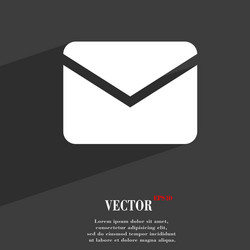 mail envelope message icon symbol flat modern web vector image