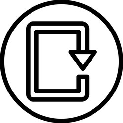arrow loop down linear style icon design vector image