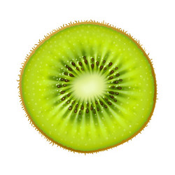 Kiwi exotic ripe juicy fruit vector