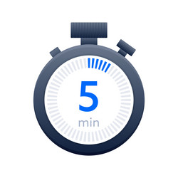 5 min timer and stopwatch icons countdown symbol vector