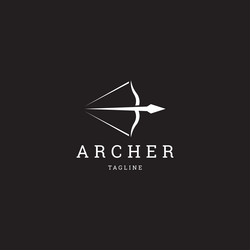 Archer logo design template Royalty Free Vector Image
