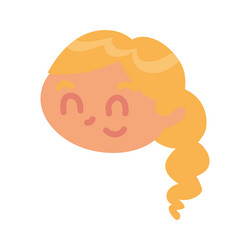 blonde girl face vector