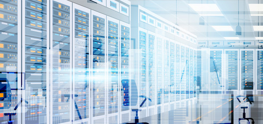 data center room hosting server computer vector image