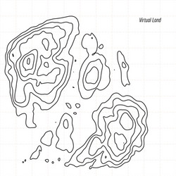 Design element topography map abstract vector