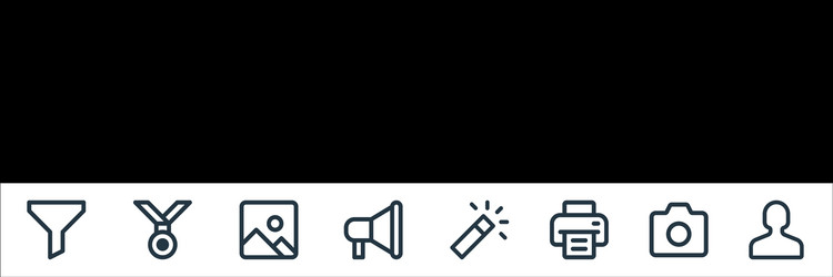 user interface line icons linear set quality vector image